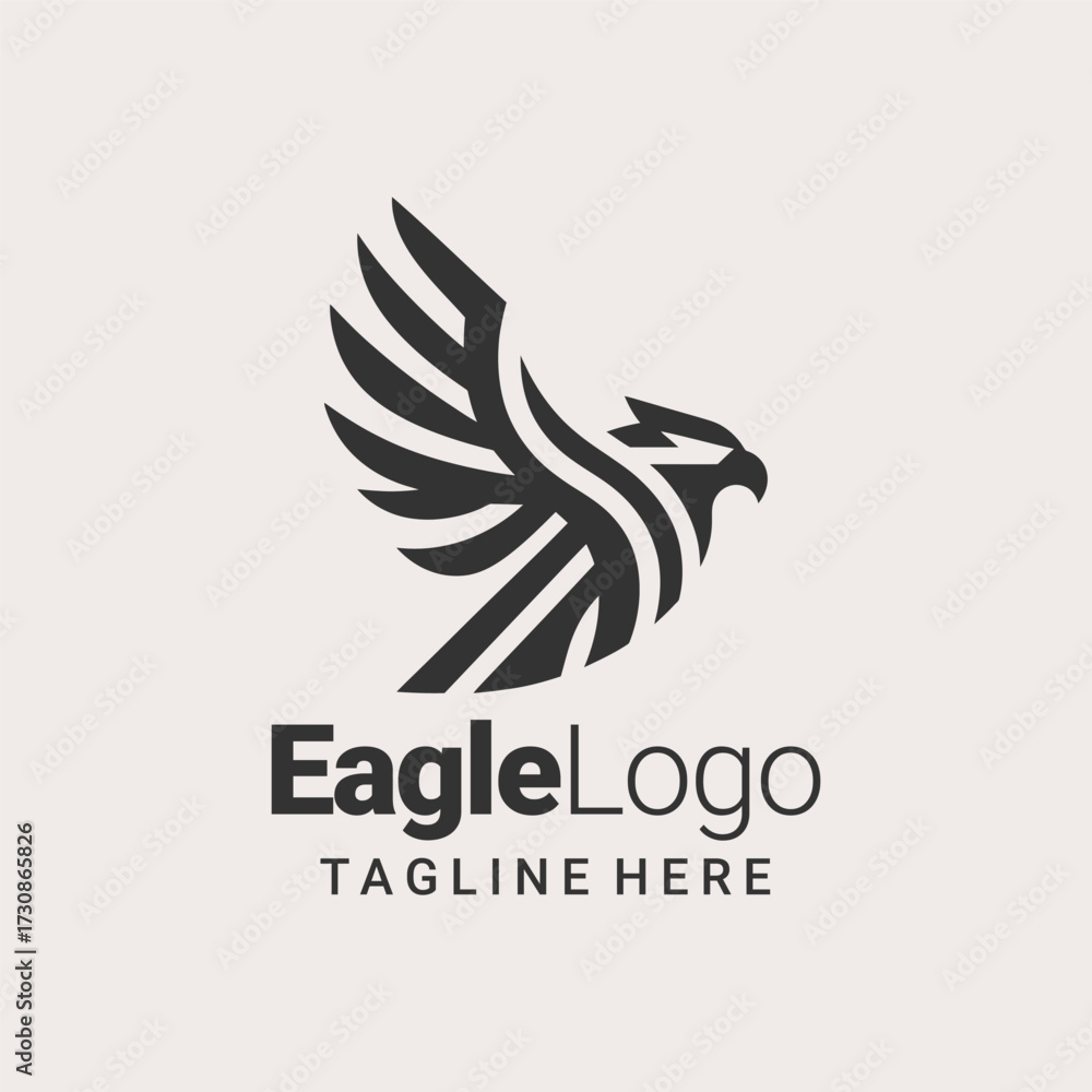 Fototapeta premium Futuristic Eagle Branding Logo Design