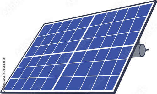 Modern solar panel technology for sustainable energy generation vector
