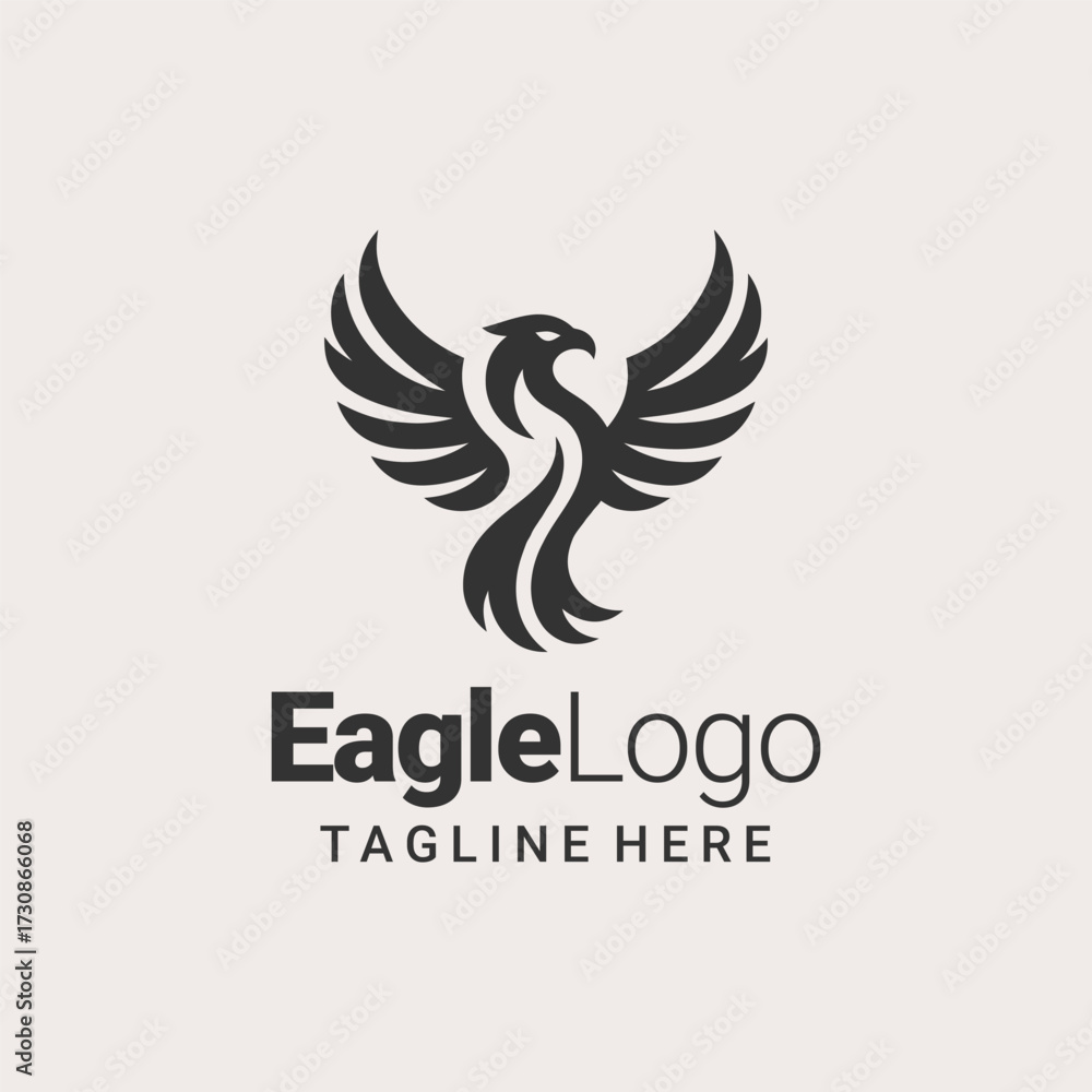 Fototapeta premium Modern Artistic Eagle Logo Symbol