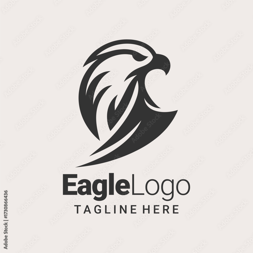 Obraz premium Strong Eagle Silhouette Logo Art