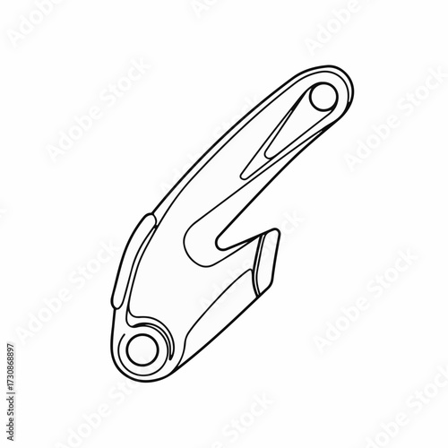 Sleek, modern bottle opener design, isolated on white background