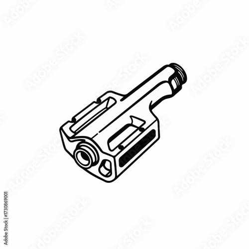 Detailed illustration of a bicycle pedal mechanism, highlighting its functional design.