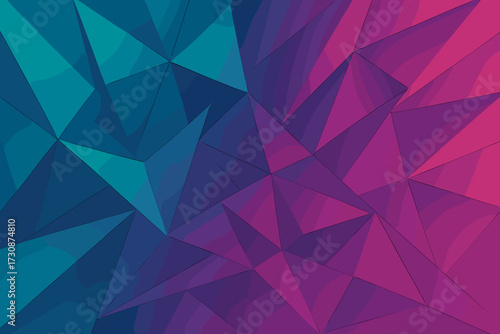 Geometric angles blending teal sharp shards triangular vector duotone illustration gradients