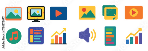 Colorful Blogging Icons