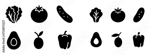 Vegetarian Cuisine Icons