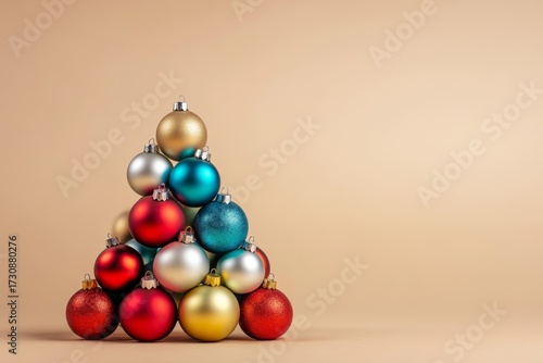 Elegant Sparkling Champagne Bottle Surrounded by Festive Holiday Ornaments Against Vibrant Pink Backdrop