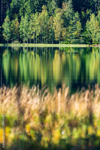 Autumn at Saint Ana Lake. Transylvania, Romania, Europe.