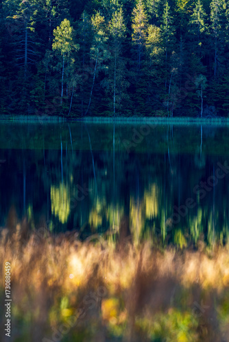 Autumn at Saint Ana Lake. Transylvania, Romania, Europe.
