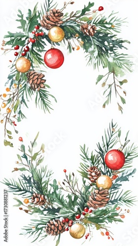 Warm Festive Candle Wrapped in Red Cloth with Soft Snow and Evergreen Tree in Comfortable Room Interior