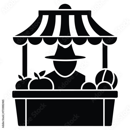 farmer market icon  vector icon  on white backgrou