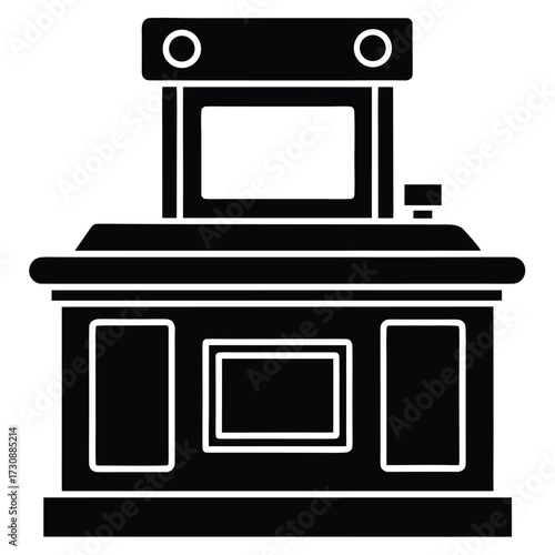 photography darkroom counter vector icon on white