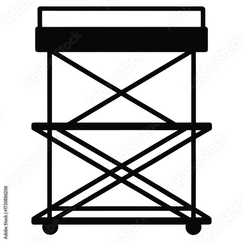 scaffolding platform vector icon on white backgrou