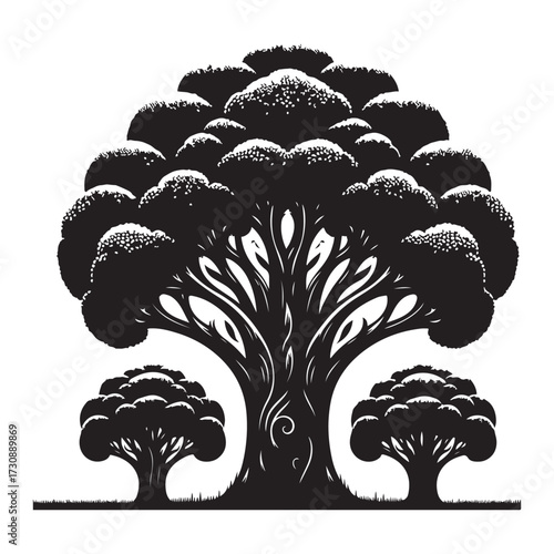 Broccoli  Silhouettes art 