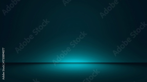 Abstract teal gradient background with soft light perfect for product placement and modern design projects in presentations and websites