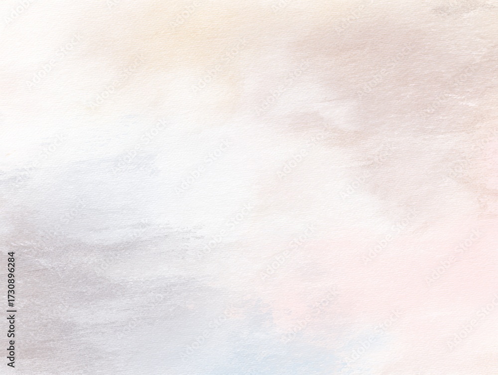 Fototapeta premium Soft Pastel Beige and Light Blue Watercolor Squares with Rounded Corners on White Background