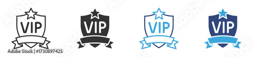 VIP badges icon , very important person badge design. premium membership icon. vector illustration . 