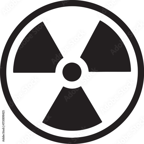 Radioactive Hazard Symbol – Radiation Warning Sign Vector Icon.