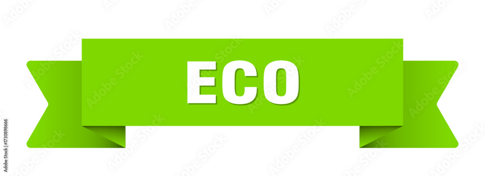 Obraz premium eco ribbon isolated on transparent background. eco ribbon
