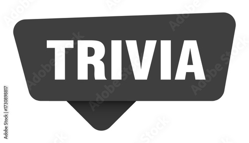trivia black sign isolated on transpatent background. trivia sticker