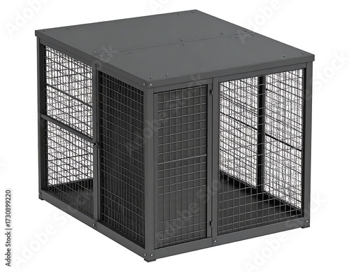 Wallpaper Mural Gray metal dog kennel Torontodigital.ca