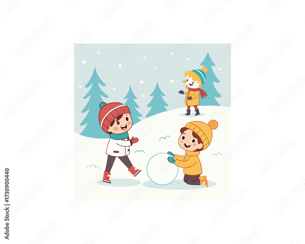 Obraz premium premium vector set of happy kids playing Free SVG Download