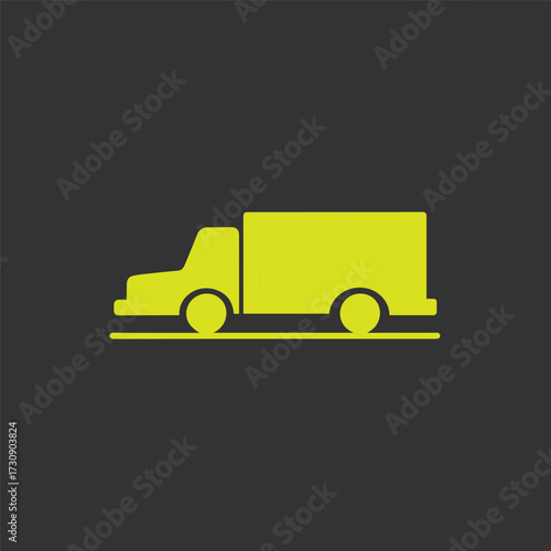 Minimal Vector Truck Design – Clean and Simple Commercial Vehicle Illustration for Logistics, Delivery Services, Transportation Icons, Mobile Apps, Web Design, and Print Projects