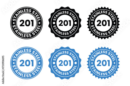 Stainless steel 201 labels in various colors repeating design pattern