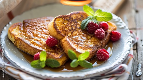 Fluffy French Toast Recipe – Made with Thick Sliced Bread, Eggs & Milk, Topped with Maple Syrup, Fresh Berries or Whipped Cream | Perfect for Breakfast, Brunch or Sweet Snacks, Easy to Make for Famili