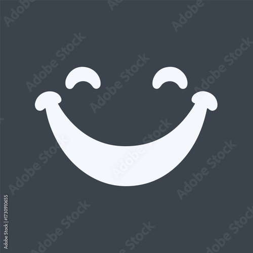 Minimal Vector Smile Icon Design – Simple and Clean Smiley Face Symbol for User Interface, Social Media, Messaging Apps, Emoticons, and Digital Projects
