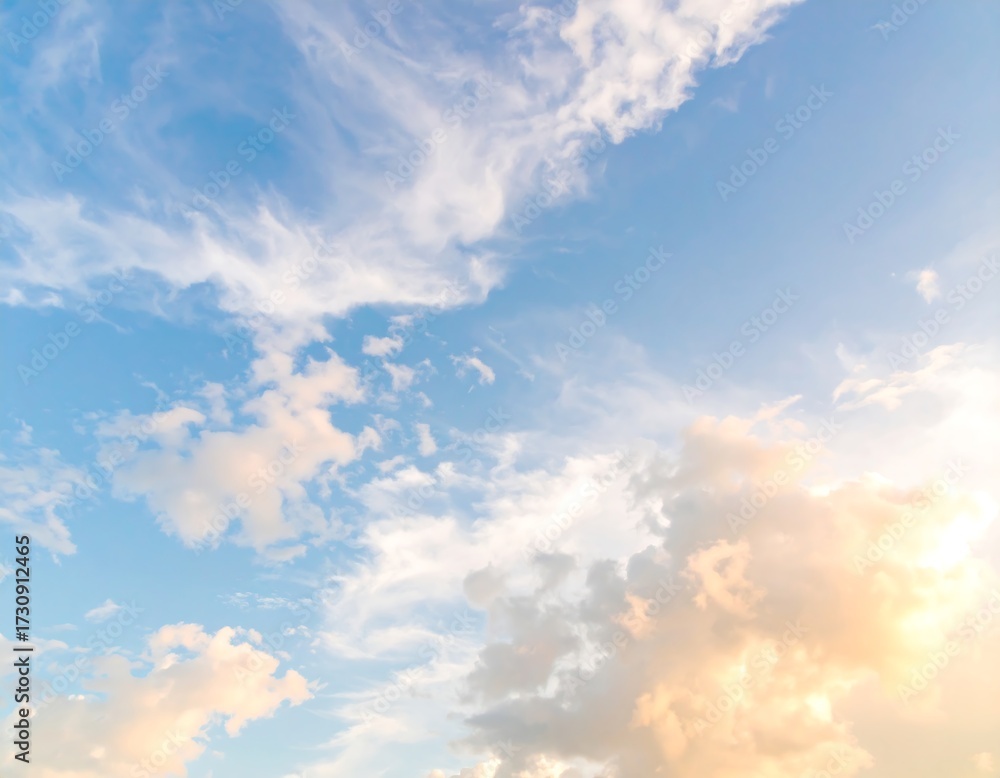 Obraz premium Pastel sky with clouds