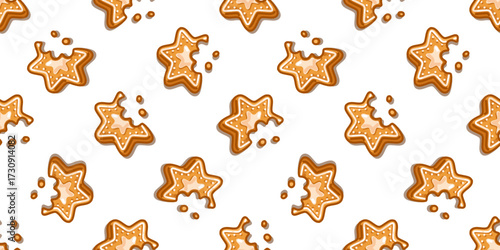 Seamless Gift Box Pattern. Gift box seamless pattern in cartoon flat style with purple background. Decorative design for wrapping, packaging, greeting cards and festive decoration.
