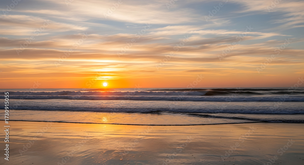 Fototapeta premium sunset over the sea