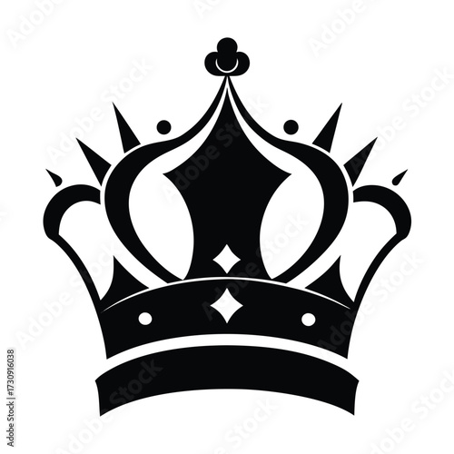 Illustration of a black and white crown