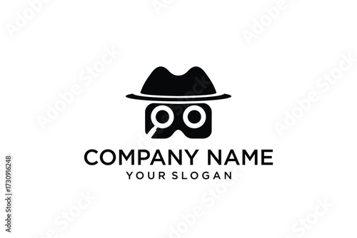detective robot vector logo design inspiration.