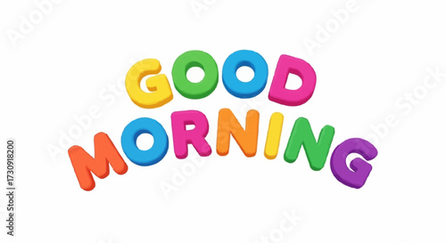 Good Morning Colorful Typography Greeting
