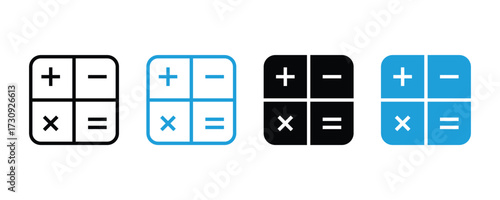 Calculator icon set. Accounting calculator icon. Calculator vector symbol