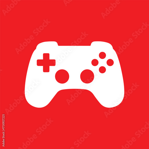 Minimal Vector Joystick Icon Design in Flat Style – Modern Retro Game Controller Illustration