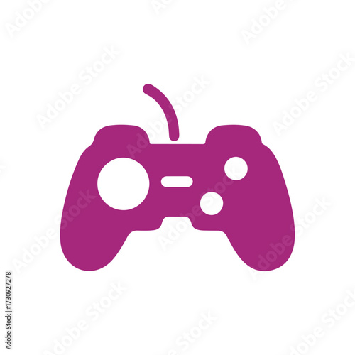 Minimal Vector Joystick Icon Design in Flat Style – Modern Retro Game Controller Illustration