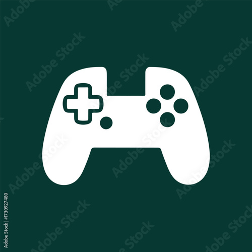 Minimal Vector Joystick Icon Design in Flat Style – Modern Retro Game Controller Illustration