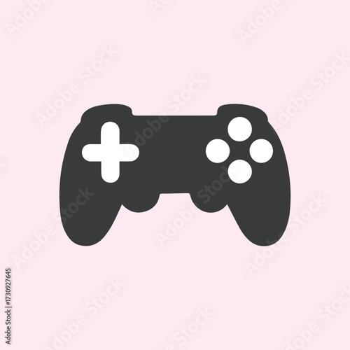 Minimal Vector Joystick Icon Design in Flat Style – Modern Retro Game Controller Illustration