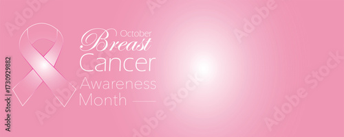 A poster of hope and support for Breast Cancer Awareness Month. A pink silky ribbon design symbolizing the fight, survival, and care for patients. A vector for social media, banner health campaigns.