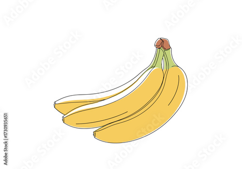 A bunch of yellow bananas on a white background.