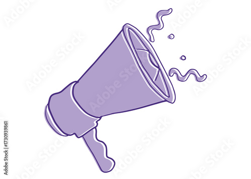 Two-tone megaphone, be heard.

