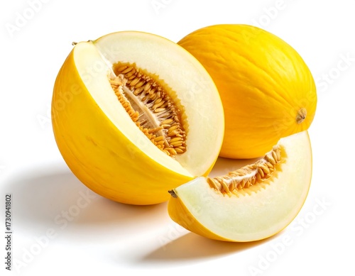 Fresh yellow melon slices