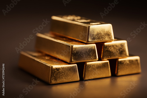 Wallpaper Mural Set of gold bars Torontodigital.ca