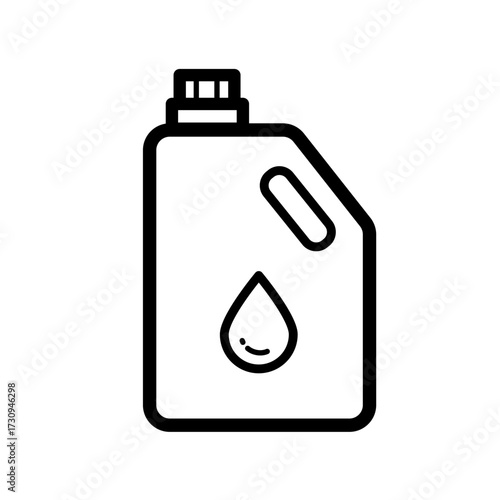 Motor oil canister line style - vector icon