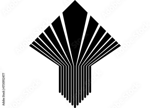 Symmetrical Vector pattern of broken black retro lines.on a white background. Sports background. Design element.for covers, advertising, packaging. Place pennant, shield, label