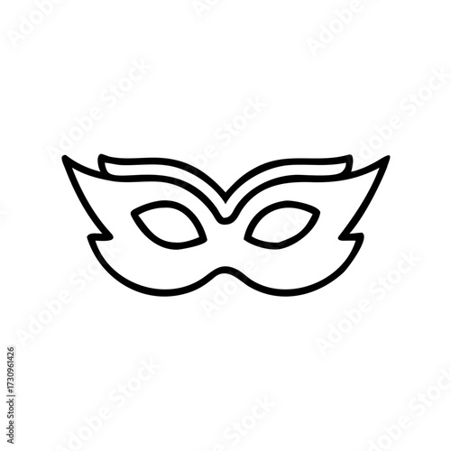 Masquerade mask in minimalist style with elegant design  