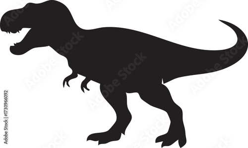 T-Rex dinosaur silhouette vector