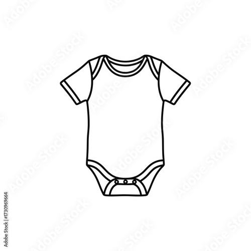 Outline Baby Onesie Illustration